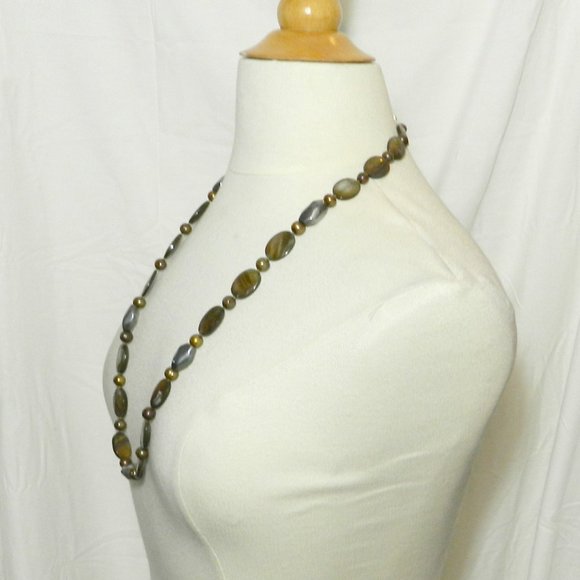 Simon Sebbag Hematite & Tiger Eye Necklace - Picture 3 of 6